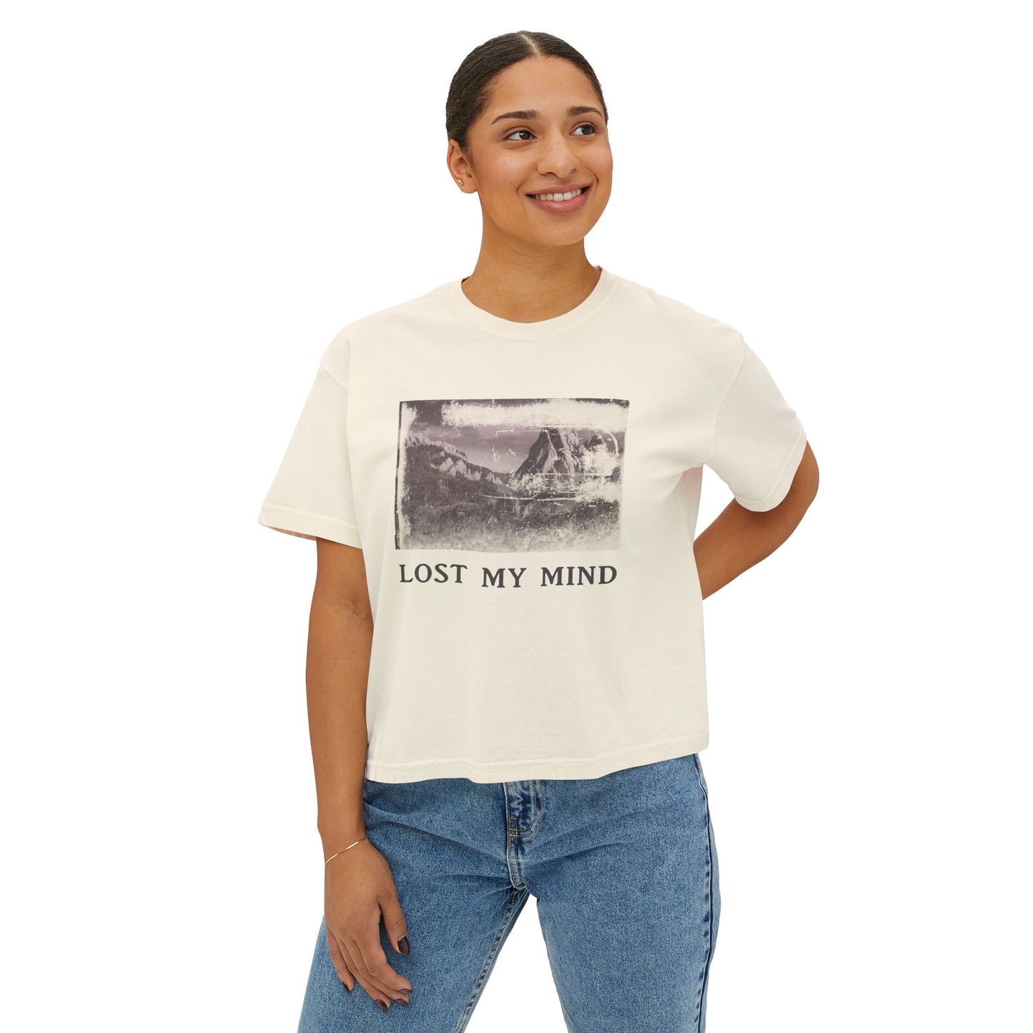 Copy of Copy of Women's Boxy Tee - 'In It to Win It' Retro Racing Design