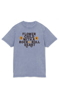 Rock & Roll Heart Acid Wash Tee