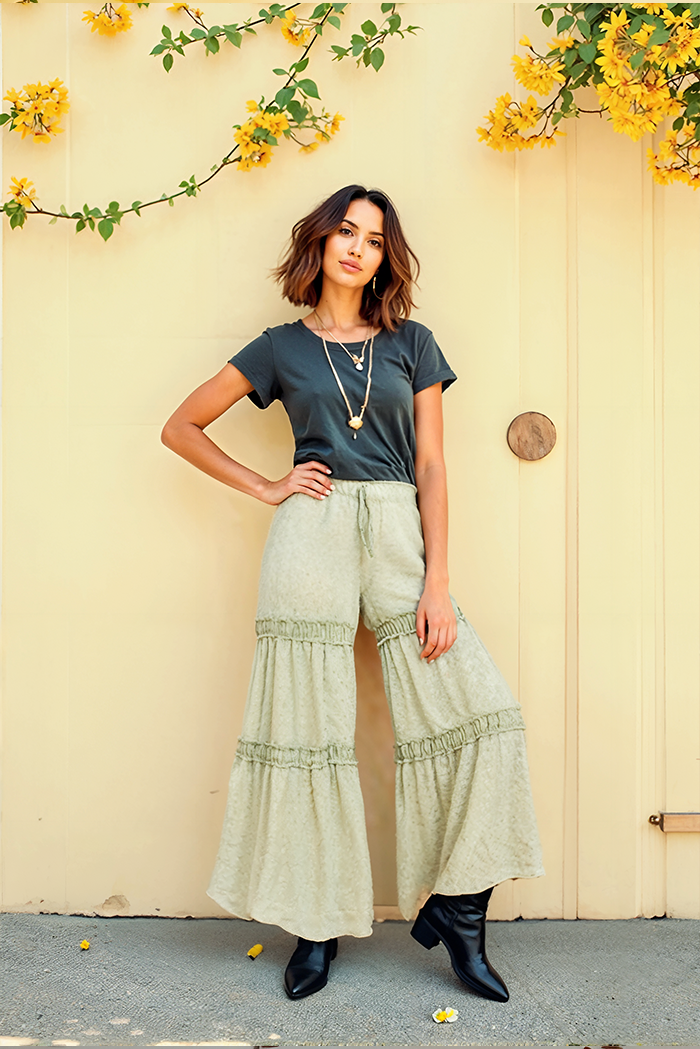 Olivia Tiered Palazzo Pants