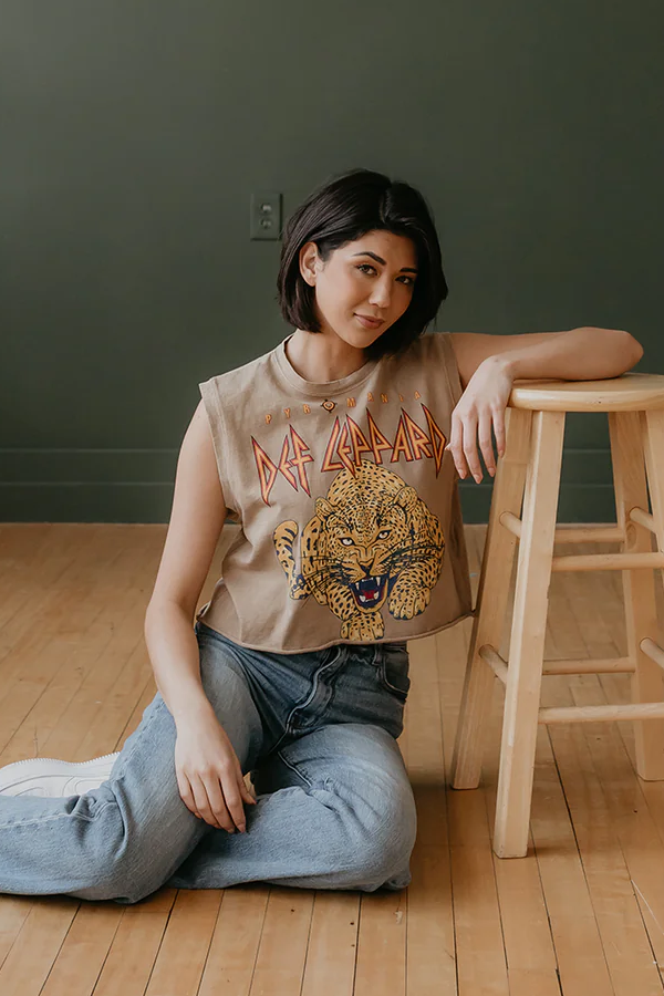 Def Leppard Cropped Muscle Tee