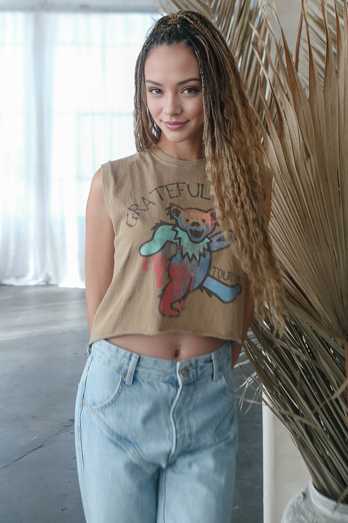 Grateful Dead Dancing Bear Crop Tank