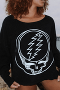 Grateful Dead Stealie Oversized Long Sleeve Top - Life Clothing Co