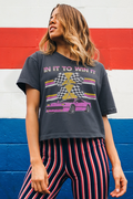 In It to Win It Crop Tee