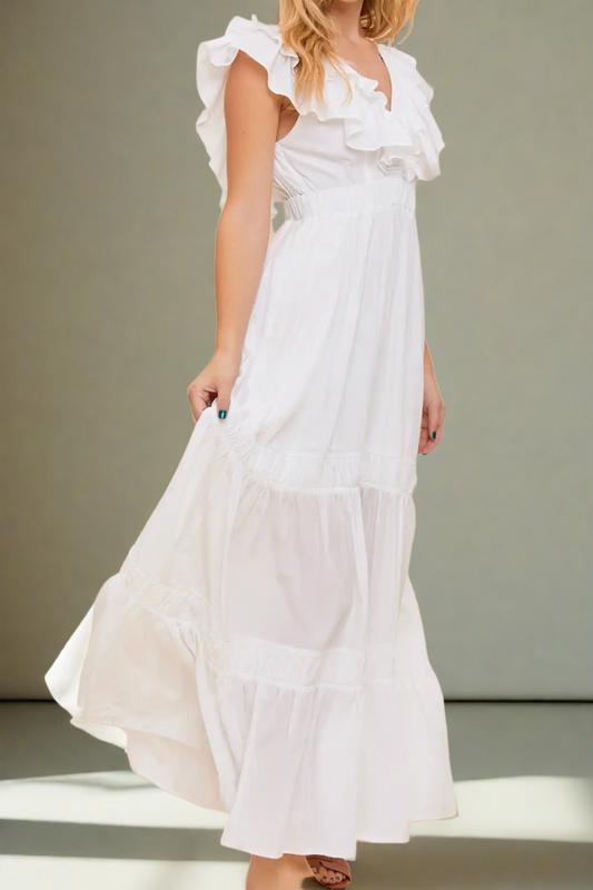 Muse V-Neck Tiered Maxi Dress