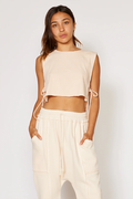 Side Tie Cropped Tank