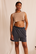 Side Tie Cropped Tank