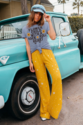 Rock & Roll Heart Acid Wash Tee