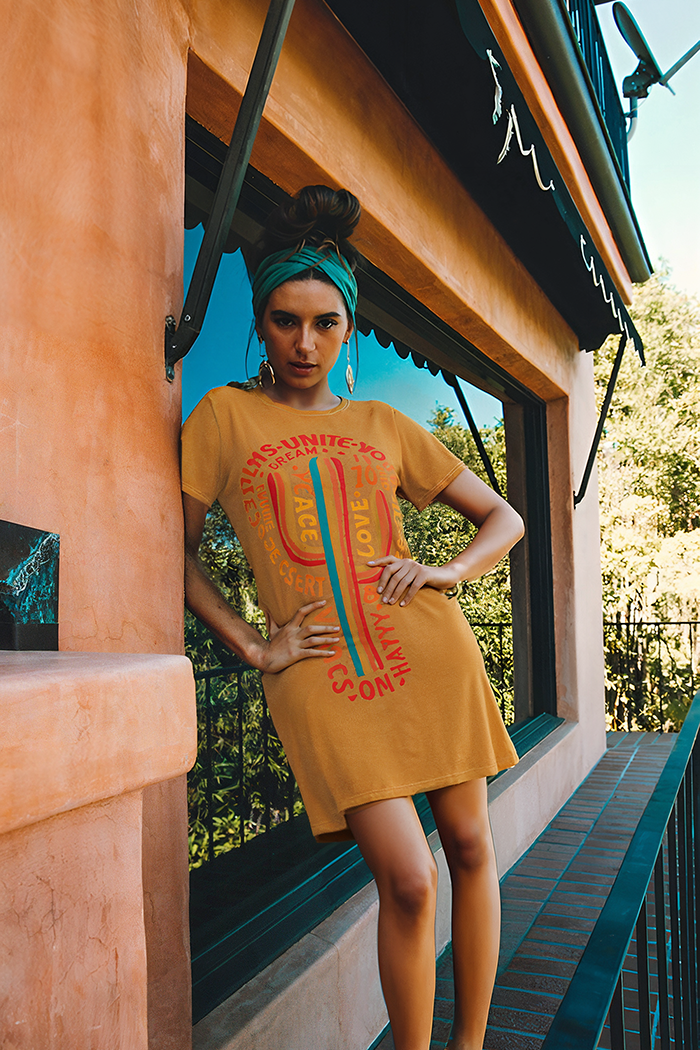 Sunset Cactus OS Tee