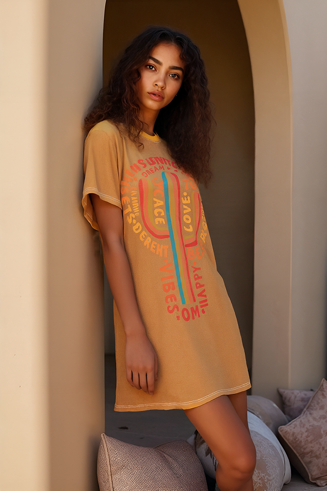 Sunset Cactus OS Tee