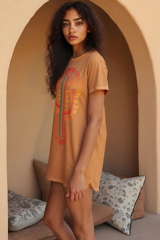 Sunset Cactus OS Tee