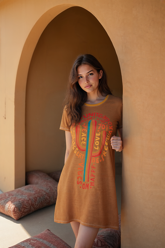 Sunset Cactus OS Tee