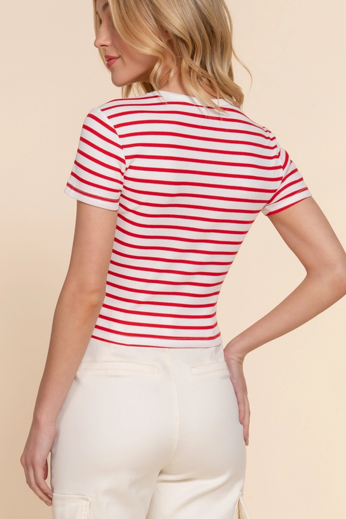 Riviera Ribbed Stripe Tee