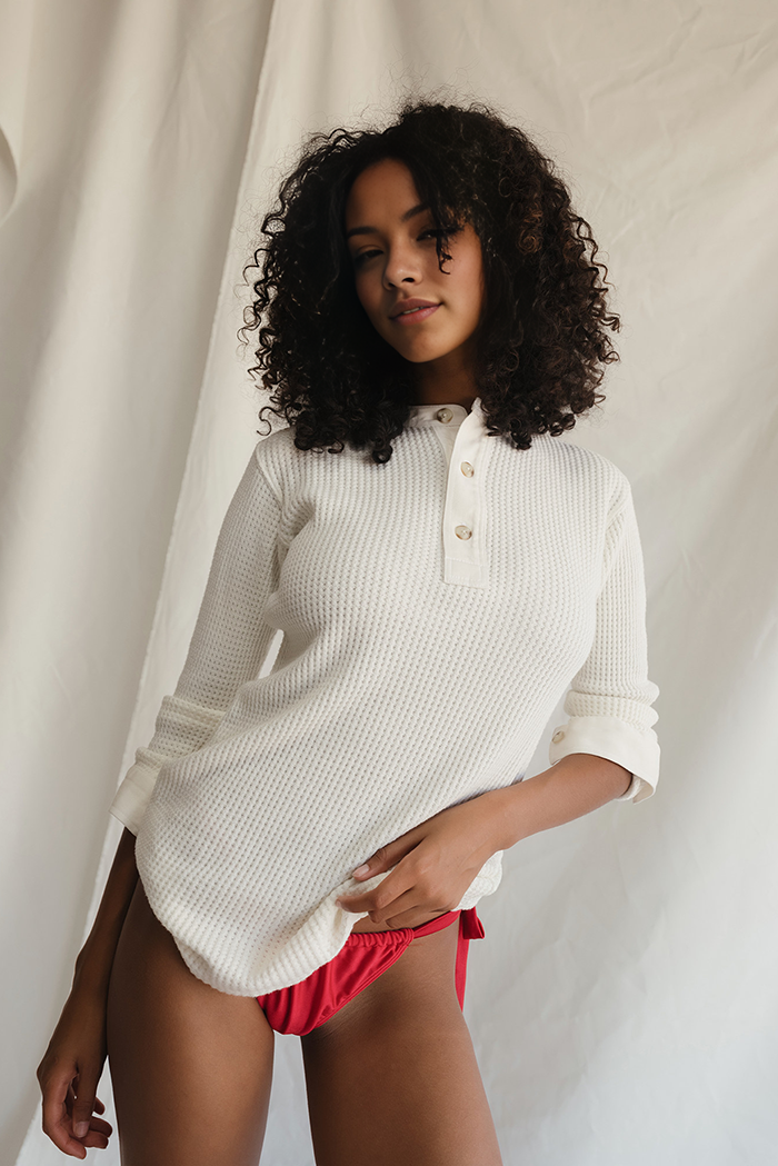 Waffle Henley Thermal