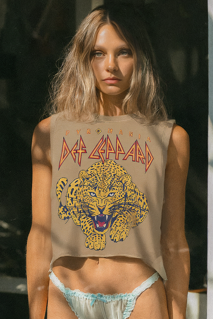 Def Leppard Cropped Muscle Tee