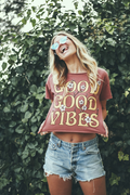 Good Good Vibes Boxy Crop Tee
