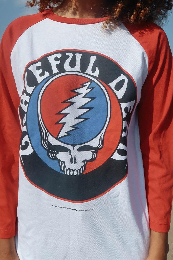 Grateful Dead Stealie Baseball Tee - Life Clothing Co
