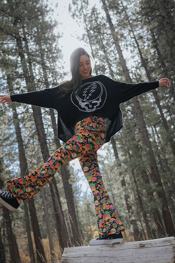 Grateful Dead Stealie Oversized Long Sleeve Top - Life Clothing Co
