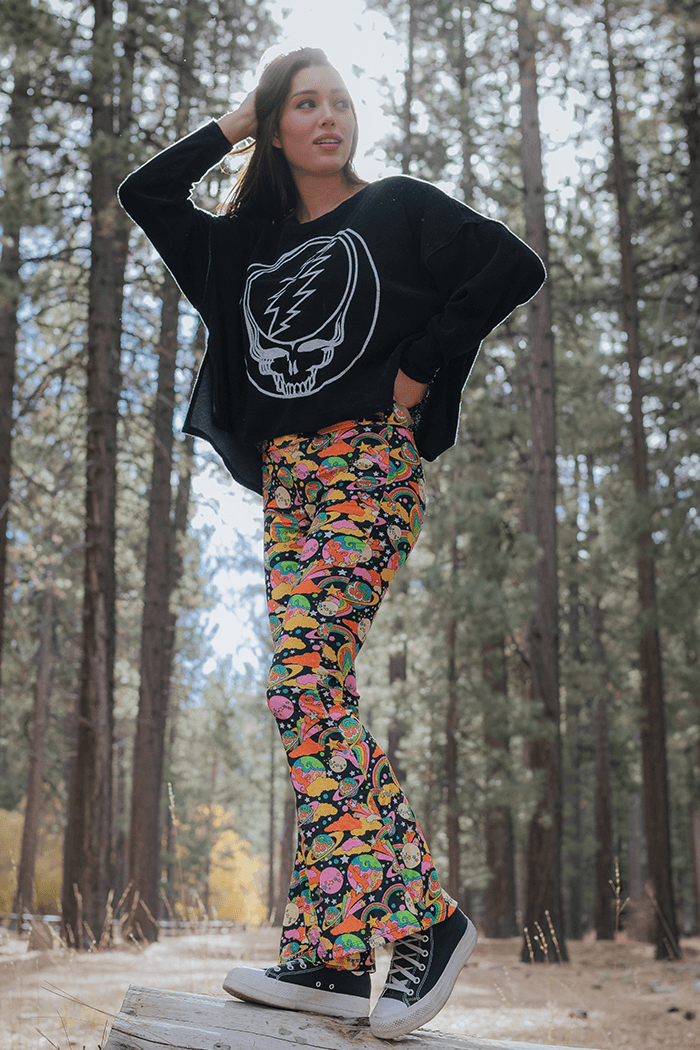 Grateful Dead Stealie Oversized Long Sleeve Top - Life Clothing Co