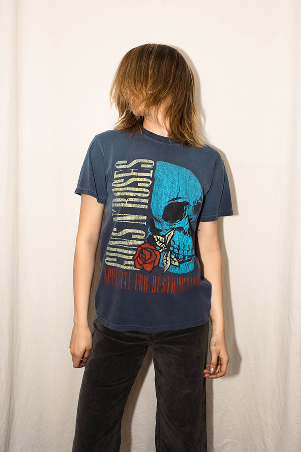 Guns N Roses Flower Skull Tee