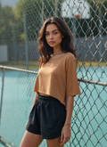 Iris Raw Edge Crop Tee