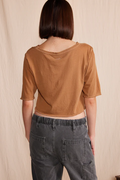 Iris Raw Edge Crop Tee
