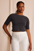 Iris Raw Edge Crop Tee