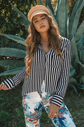 Leah Striped Knit Shirt