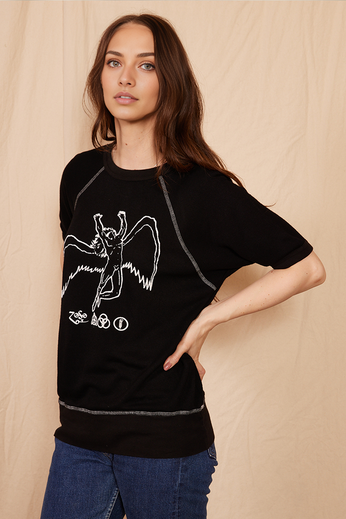 Black Led Zeppelin Icarus Raglan