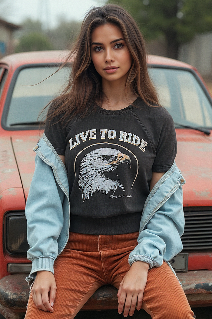 Live to Ride Raglan