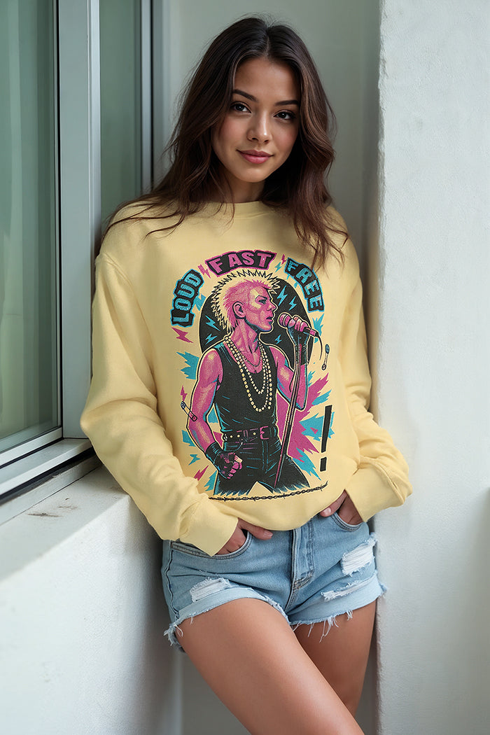 Loud Fast Free Saint Sweatshirt