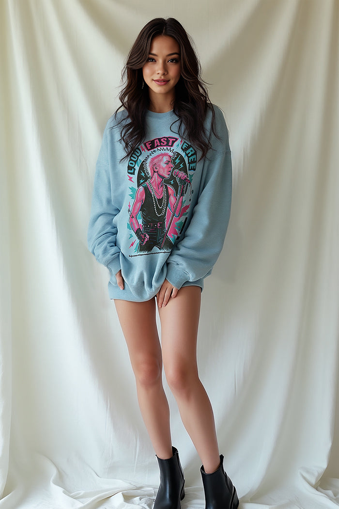 Loud Fast Free Saint Sweatshirt