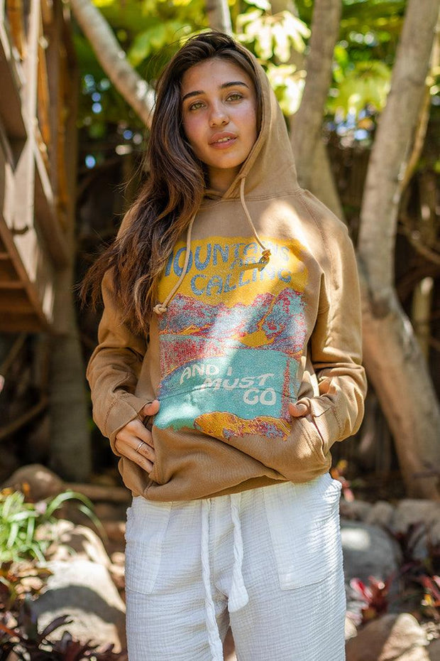 Mountains Calling Vintage Hoodie - Life Clothing Co