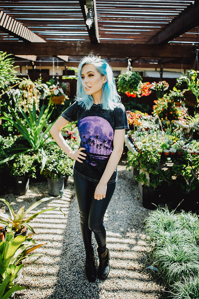 Palm Tree Moon Cloud Tee