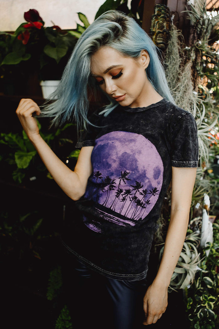 Palm Tree Moon Cloud Tee