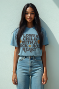Rock & Roll Heart Acid Wash Tee