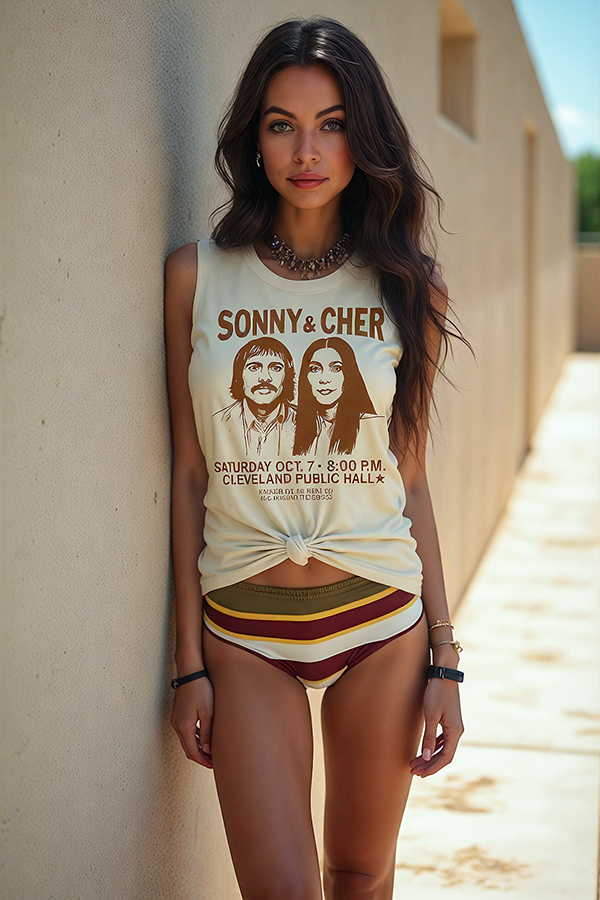 Sonny & Cher Vintage Concert Muscle Tee