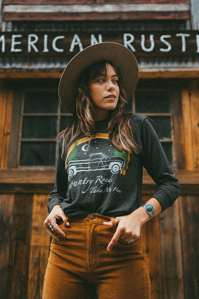 Country Roads Roxy Raglan - Life Clothing Co