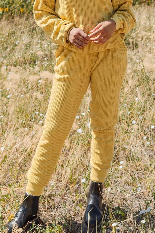 Waffle Sunflower Jogger Pants - Life Clothing Co