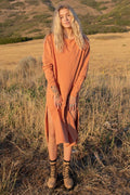 Peach Taylor Dress - Life Clothing Co