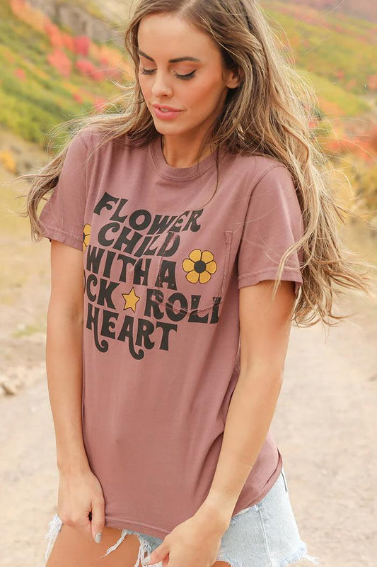 Flower Power Rock Pocket Tee - Life Clothing Co