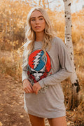 Grey Grateful Dead Long Sleeve - Life Clothing Co