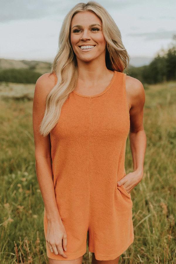 Orange Let it Go Romper - Life Clothing Co