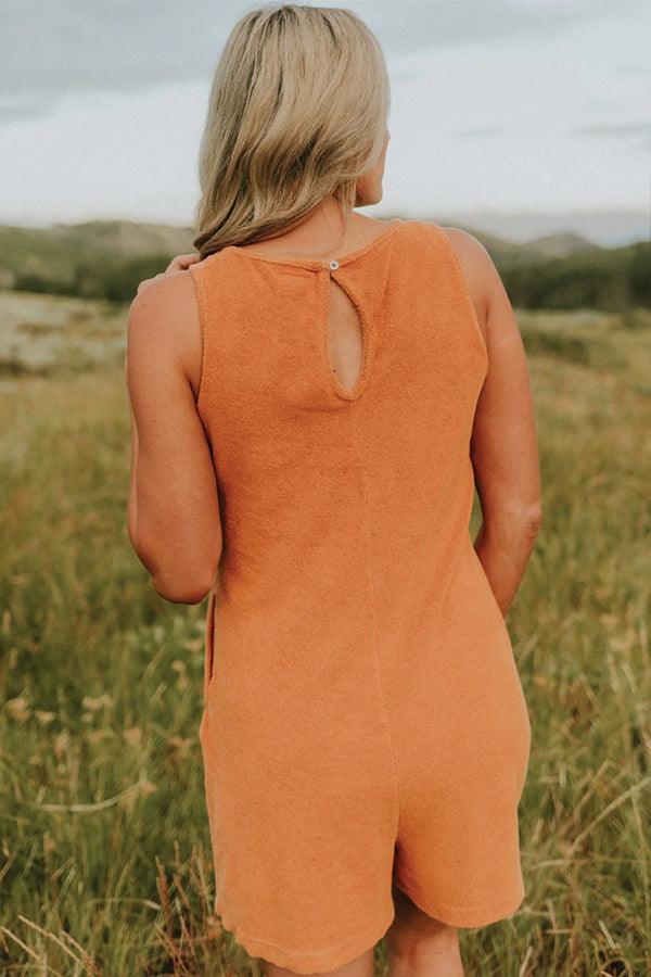 Orange Let it Go Romper - Life Clothing Co