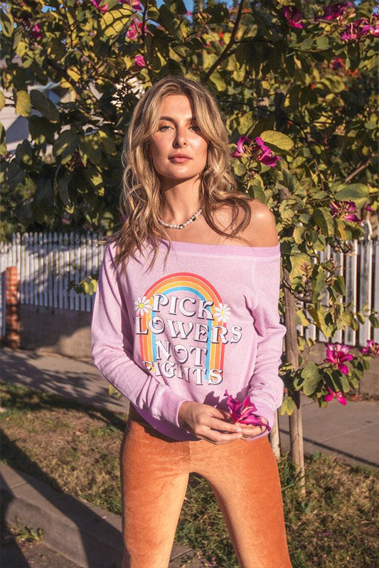 Pick Flowers Heather Sweater - Life Clothing Co