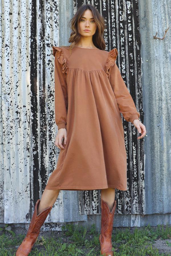 Saddle Hannah Dress - Life Clothing Co