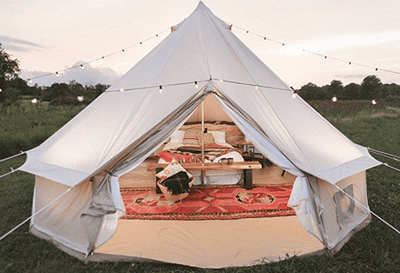 Sleeping Bags are so 2017. Let’s Go Glamping!