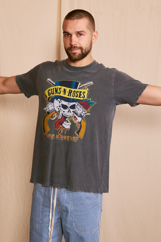 Guns N Roses Los Angeles Top Hat Skull Men's Tee - Life Clothing Co