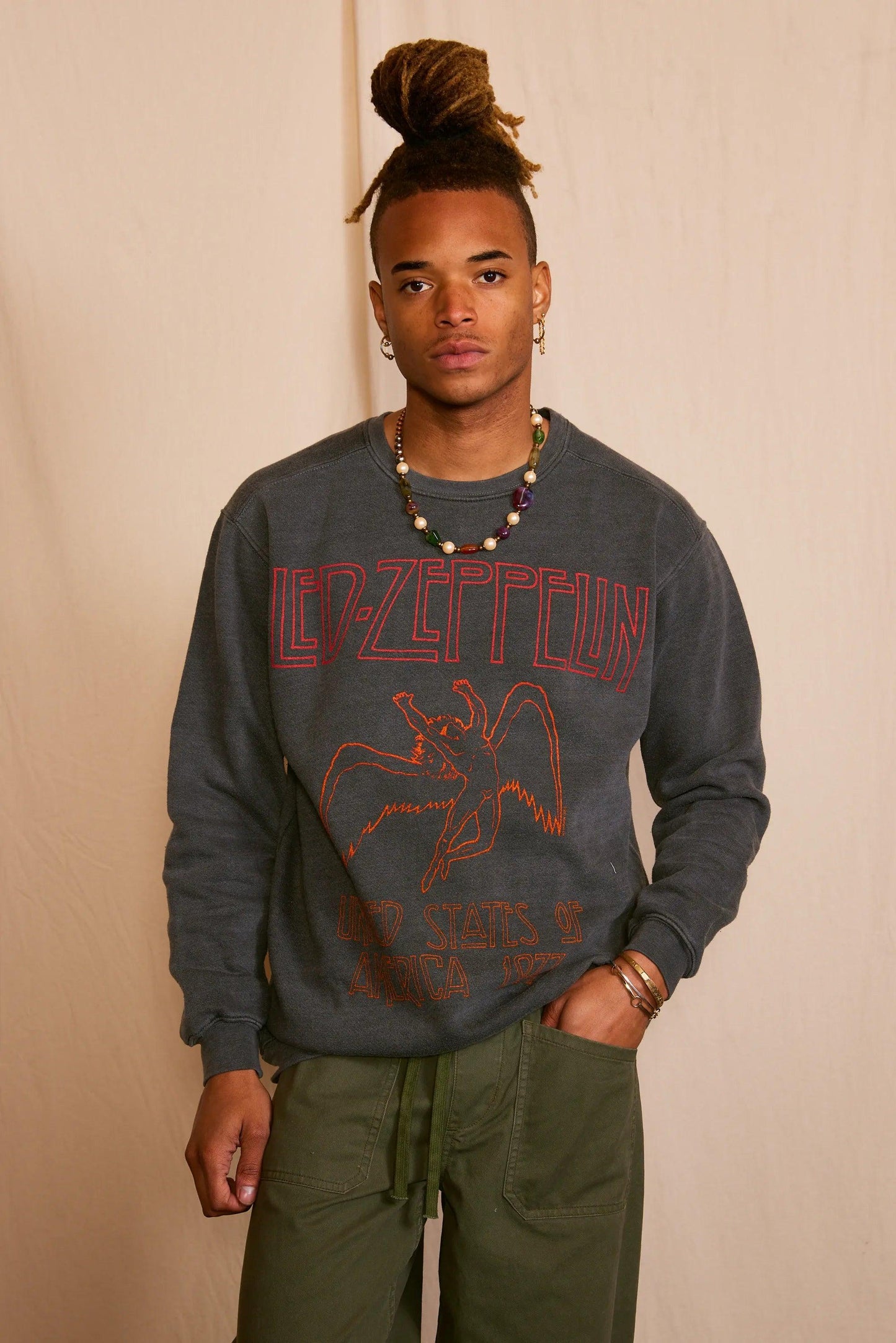 Led Zeppelin USA 1977 Men's Sweatshirt - Life Clothing Co