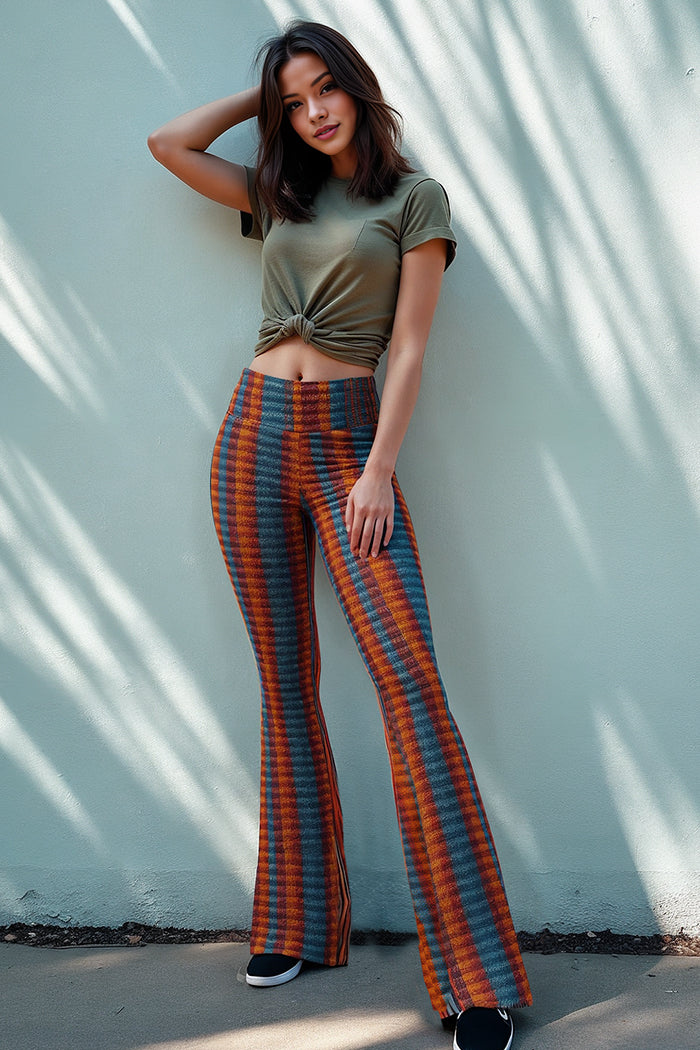 Candy Stripe Flare Leggings
