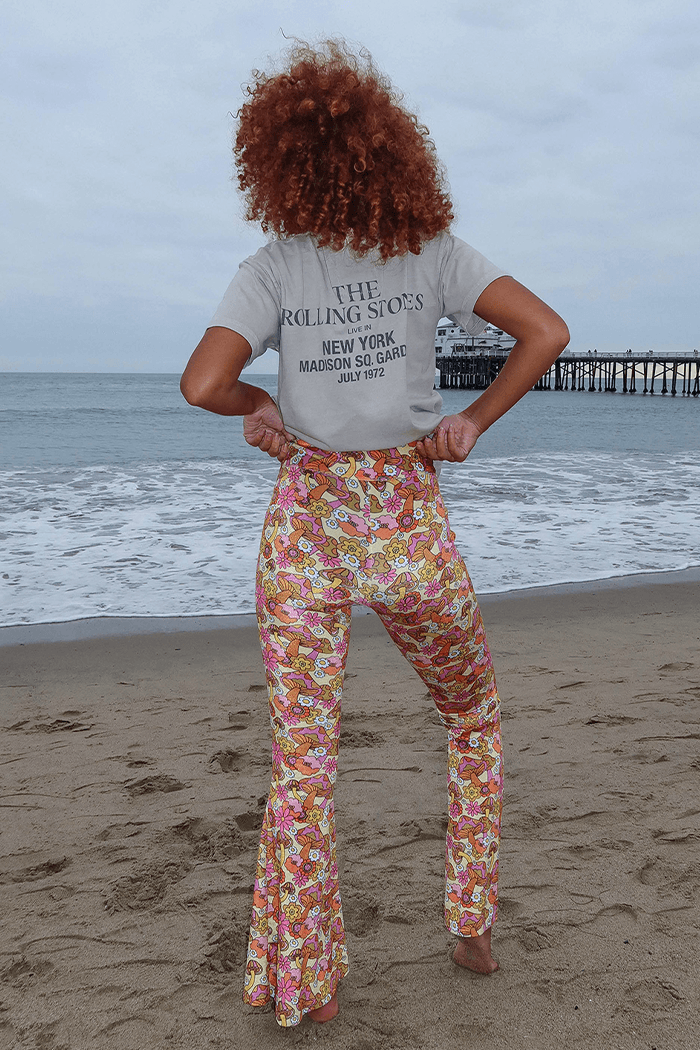 Charlie Floral Flare Bells - Life Clothing Co